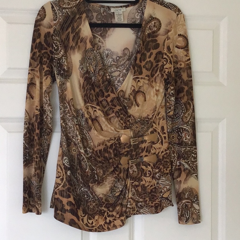 CACHE 3 Piece Bundle Tops Floral Animal Print M